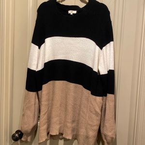 Entro Brand Color Block Tunic Sweater 2XL